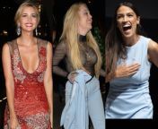 what would happen if Ivanka takes her sister to have a tit fight with AOC. Tiffany trump looks wild from teanna trump sister