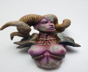 3d printed file i painted could easily be turned into a slaanesh demon princess (file link in comments) from xxx sex young wife xxx six file