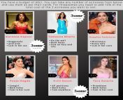 Date an actress - budget 50 crore (Kareena, Tamanna, Deepika, Pooja, Kriti Sanon, Tara) from www xxx hd zannada actress tara xxx ph